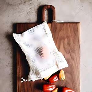 Huamaohengchun Bolsas de Almacenamiento de Cebolla Duraderas y Reutilizables, Bolsas de Malla con Cordón, Lavables, para Patatas y Hortalizas de Raíz (3 Tamaños Extra Grandes) - Product Image 3