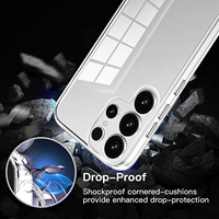 Étui de téléphone à protection double face 360° pour Samsung Galaxy S25 Ultra S24 S23 S22, coque de téléphone transparente flexible en PC TPU anti-chute