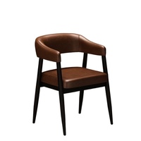 Combinaison de table et de chaises en cuir carrées murales, style moderne, pour restaurants commerciaux, cafés et bars à cocktails