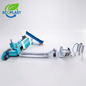 Granulateur à anneau d'eau à deux étages pour films LDPE HDPE EVA PE PP, machine de compactage automatique et de recyclage SJ200/180 ECOPLAST - Product Image 1