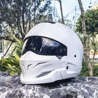 Casque de moto intégral rétro, homologué DOT, scooter, doublure douce de haute qualité avec visière simple, ECE 2206