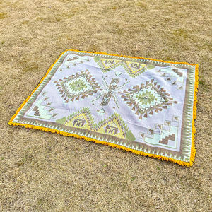 Лидер продаж, изготовленные на заказ тканые Пледы из 100% переработанного хлопка, пледы, коврики для пикника, Гобеленовые одеяла - Product Image 5