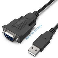 Cable adaptador serie USB 2,0 negro personalizado de 1m, conector USB RS232 DB9 de velocidad para portátiles, Puerto 10A/16A, corriente nominal para FPC