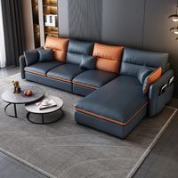 Nouveau modèle 2026 : Ensemble de canapés sectionnels en coton et lin pour salon, avec éponge à haute résilience, design moderne en forme de L