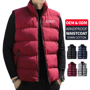 Chaqueta de invierno acolchada de alta calidad <span class=keywords><strong>con</strong></span> logotipo personalizado impreso para <span class=keywords><strong>hombre</strong></span>, <span class=keywords><strong>chaleco</strong></span> acolchado sin mangas brillante de nailon - Product Image 1