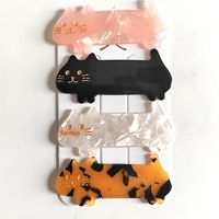 Pince à cheveux élégante en acrylique motif léopard, style féerique, mignonne et féminine, accessoire quotidien pour femme, imperméable, faite à la main
