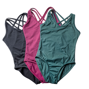 <span class=keywords><strong>Justaucorps</strong></span> de <span class=keywords><strong>Danse</strong></span> Ballet pour Femmes avec Logo Personnalisé, Dos Croisé, Couleur Unie – Tenue d'Entraînement de Gymnastique pour Filles - Product Image 1