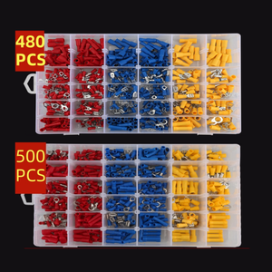 Kit de bornes de batterie en cuivre SAE 480/500/520 pièces - Cosses à sertir pour réparation automobile, câblage électrique (vente en gros) - Product Image 1