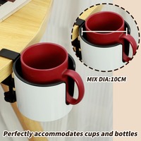 Support pour casque 2 en 1 antidérapant et réglable avec pince de bureau, porte-gobelets pour tasses à café et gobelets à eau, accessoires de bureau pour casques de jeu NOUVEAU