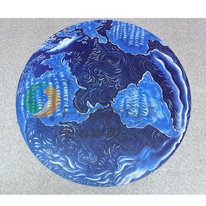 Tapis de souris rond personnalisé qui brille dans le noir, tapis de bureau en caoutchouc antidérapant avec art, tapis de jeu lumineux pour cadeaux de joueurs - Product Image 6
