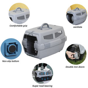 Portable Respirant En Plastique Pet Voyage <span class=keywords><strong>Transport</strong></span> Cage Transporteurs Flight Case avec Slings pour Chien ou <span class=keywords><strong>Chat</strong></span> Voyage - Product Image 5
