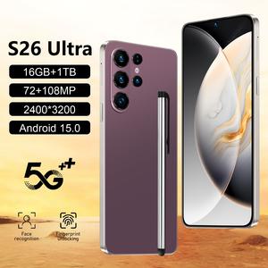 สมาร์ทโฟน 5G คุณภาพดี รุ่น S26 Ultra หน้าจอ 7.3hd <span class=keywords><strong>ความ</strong></span>จุ 16g+1t ระบบ Android รองรับ 2 ซิม พร้อมพื้นที่เก็บข้อมูลใน<span class=keywords><strong>ตัว</strong></span>ขนาดใหญ่ - Product Image 2