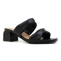 Nouvelle Arrivée 2026 OEM ODM – Sandales à Talons Carrés Mi-Hauts à Double Bride et Bout Ouvert pour Femmes