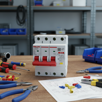 Disjoncteur miniature DELIXI Dz47sles 4P, marque chinoise de renom, RCBO avec protection LI, fabriqué en cuivre