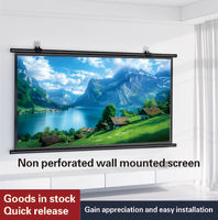 Rideau de projection pliable à pliage rapide 80 "100" écrans de projection faits maison 4K HD 1080P écran de projection anti-lumière