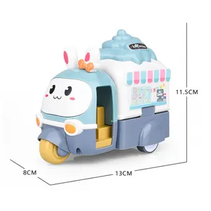 ITTL Wholesale Suppliers Toys 8 pcs Cute Collision ice Cream Friction Toy Vehicle Car