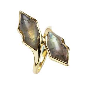 Bague personnalisée en argent 925 avec cristaux de strass et pierres précieuses, artisanat italien, bijoux électro-plaqués vintage, mode simple pour femmes - Product Image 1