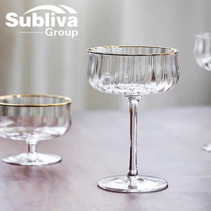 <span class=keywords><strong>Verre</strong></span> à coupe à bord doré <span class=keywords><strong>baroque</strong></span> 250 ml - Product Image 3