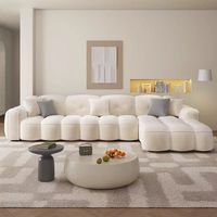 Sofá Modular Minimalista Italiano, Tapicería de Terciopelo de Lujo, Sofás de Alta Densidad y Alta Gama