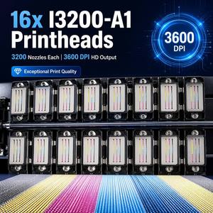 1.9m 16 Head Sublimation Printer High Speed Heat Transfer Roll to Roll T-Shirt Jersey Polyester Fabric <b>Printing</b> <b>Machine</b> - Product Image 2