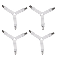 4 Stück verstellbare Dreieck Bettlaken Verschluss Decken Greifer Halter Bettlaken Gürtel Clip