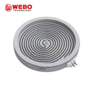 WEBO 2000W 200MM <span class=keywords><strong>Plaque</strong></span> chauffante en verre céramique à chauffage rapide, élément chauffant de remplacement à anneau unique en céramique 100-220V - Product Image 1