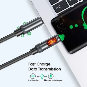 USB avec alimentation PD 240W  <span class=keywords><strong>C</strong></span>âble USB-<span class=keywords><strong>C</strong></span> avec affichage LED, charge rapide et synchronisation des données haute vitesse pour ordinateur portable, téléphone, tablette, utilisation en voyage - Product Image 4