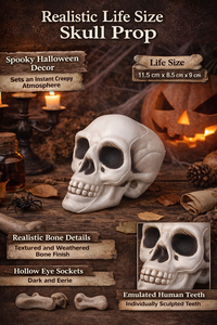 Adornos <span class=keywords><strong>de</strong></span> PVC con Cabeza <span class=keywords><strong>de</strong></span> Esqueleto <span class=keywords><strong>de</strong></span> <span class=keywords><strong>Terror</strong></span> para Halloween 2026, Decoraciones Reutilizables para el Hogar, para Fiestas, Festivales, Graduaciones, Acción <span class=keywords><strong>de</strong></span> Gracias - Product Image 6