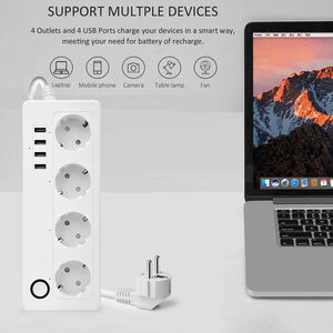{Manufacturer}Tuya Phone App Remote Control Smart Life Usb Smart Extension EU <b>Socket</b> Wifi Power Strip - Product Image 3