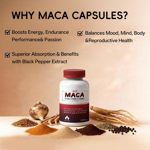 BASE OEM Maca Kapsülleri Ekstra Güçlü 1900mg Tamamen Doğal Enerji Verici, Hormonal Denge, Enerji ve Dayanıklılık için - Product Image 2
