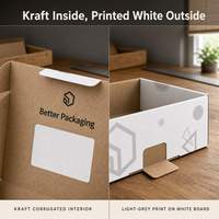 Boîte en carton ondulé écologique et recyclable, emballage personnalisé en kraft, vente en gros directe d'usine, résistante à l'humidité
