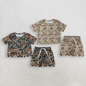 Vêtements d'été RTS pour bébés filles, chemises à carreaux à manches courtes et ensembles de shorts à volants - Product Image 2