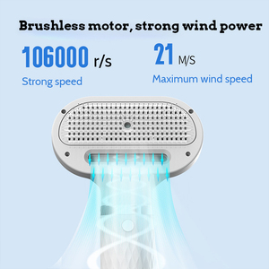 Secador de pelo portátil y silencioso 5 en 1 para mascotas, secador de pelo para perros, secador de aseo para mascotas con cepillo rebanador, temperatura ajustable - Product Image 2