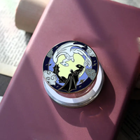 Nouvel Arrivage : Support de Téléphone Magnétique en Alliage de Zinc avec Logo Personnalisé, Motif Fée Dragon en Émail Dur Métallique, Badge Adhésif pour Kindle