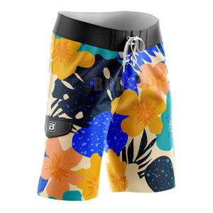 Pantalones cortos de tabla de secado rápido para hombre personalizados, nuevo estilo, informal, <span class=keywords><strong>4</strong></span> vías, poliéster elástico, playa, <span class=keywords><strong>surf</strong></span>, bañadores, tejido no tejido para niños - Product Image 4