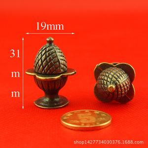 Poignée de meuble ronde 17 mm en alliage rétro, tirette de tiroir et de placard durable en fonte sous pression - Product Image 4