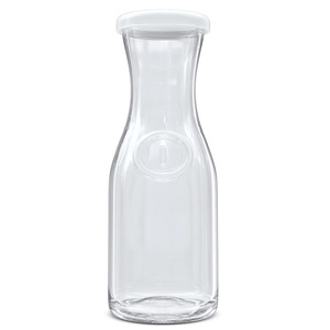 Vente flash : <span class=keywords><strong>Bouteille</strong></span> <span class=keywords><strong>en</strong></span> <span class=keywords><strong>verre</strong></span> transparente pour jus de fruits, lait ou café, grand calibre, 1 litre, avec couvercle - Product Image 3
