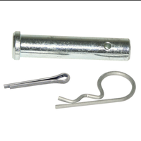 Steel Fastener Bolt Flat Head Clevis Pin with Hole and Cotter Pins DIN 1444 Standard Bright Finish Black 6-100mm Industrial Use