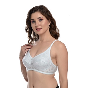 Soutien-gorge en mélange de coton à couvrance totale pour femme |   Tissu en coton polyester doux |   Soutien-gorge à couvrance totale |   Sangles réglables |   U-Back |   Fermeture au dos - Product Image 1