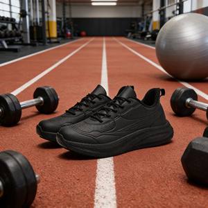 Best-selling Black Men's Casual Sports Shoes Plus-size Lace-up <strong>Sneakers</strong> Light Weight Spring Summer Autumn Winter - Product Image 2