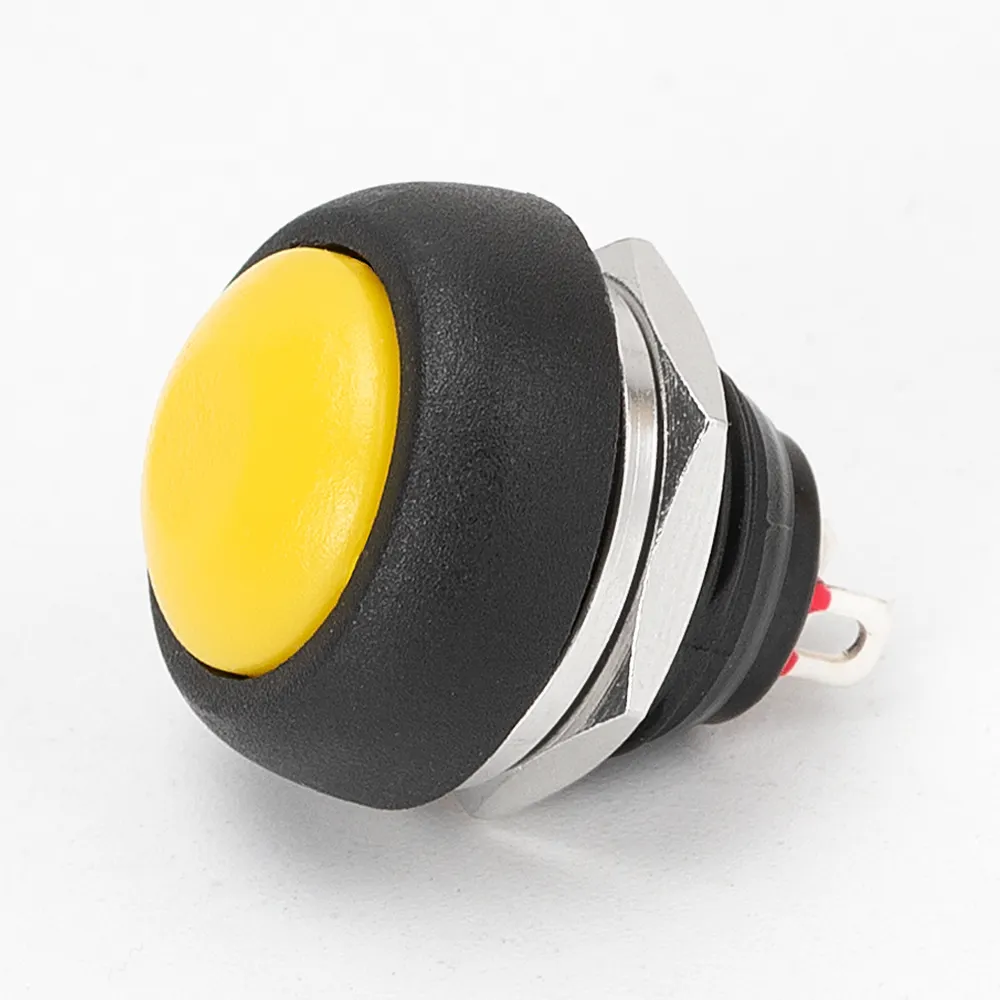 2 Pins OFF-(ON) 3A 125VAC 1A 250VAC ABS Plastic Plastic Push Button 12MM Momentary Switch Push Button