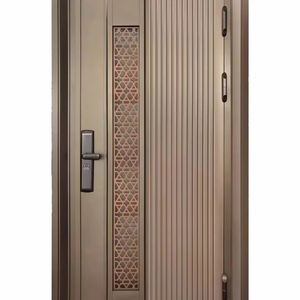 Portes <span class=keywords><strong>de</strong></span> sécurité à double battant en acier inoxydable <span class=keywords><strong>de</strong></span> conception moderne, fabrication directe d'usine <span class=keywords><strong>de</strong></span> Foshan, haute qualité, antivol, pour usage intérieur - Product Image 1