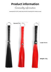 Juguetes Exóticos para Coquetear de Látigos Pequeños de Cuero con Borlas Dispersas para Spanking Fetichista Flogger BDSM Bondage Fusta Juegos para Adultos - Product Image 2