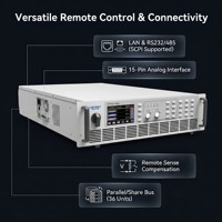 Système d'alimentation CC bidirectionnel programmable pour montage en rack 3U PBS 2080-170L (80V/170A/5kW) |   Testeur avancé de cycle de vie des batteries