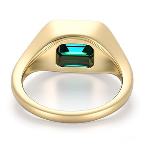 PROVENCE fine jewelry 18k gold <b>ring</b> custom manufacturer 2carat <b>Emerald</b> lab gemstone <b>ring</b> 2026 New Matte Texture Men's <b>Ring</b> - Product Image 3