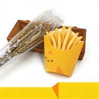 Boîte à frites en papier personnalisée avec logo, écologique, jetable, pour la vente en gros, pour les restaurants de burgers