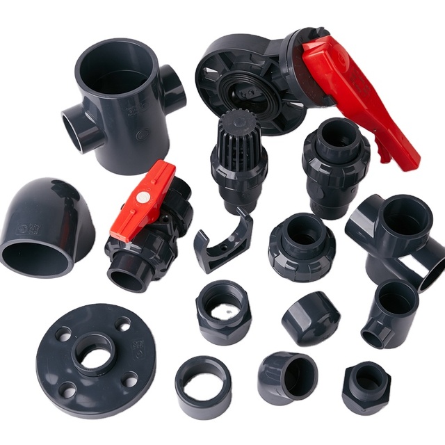 DIN/ANSI Standard Industrial UPVC PVC Plastic Pipe Fitting with Glue Connection
