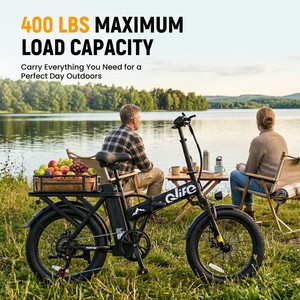 Bicicleta Eléctrica Plegable de Montaña Qlife Hunter con Envío Gratuito en EE. UU., 28 Mph, 48V, 13.5Ah, Neumáticos Anchos - Product Image 3