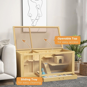 Gabbia Multistrato per Piccoli Animali come Criceti Nano, Centro Attività con Vassoio Estraibile, Altalene, Bottiglia d'Acqua, Scala, Tetto Apribile - Product Image 4