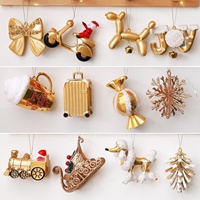 Ornements de Noël pour PC, pendentifs suspendus Chien Ballon et Train, décorations de sapin de Noël DIY, cadeaux de Noël en gros